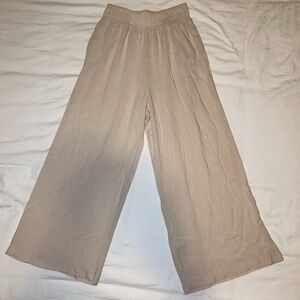 Divided Tan Wide Leg Pants